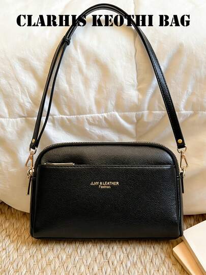 新款时尚经典小丑字母装饰设计单肩包，多隔层方形包，复古时尚包，优雅手提包，商务通勤包，适合购物、通勤上班、节日礼物。