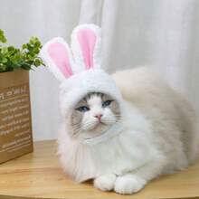 1/2 Cat And Dog Ears, Plush Bunny Hat With Ears, Cute Easter Party Cosplay Pet Headwear Accessories - Multicolor - View 5