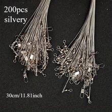 Avlcoaky 200支装带转环和扣环的钓鱼前导线不锈钢钓鱼前导线 - 彩色 - 查看 18