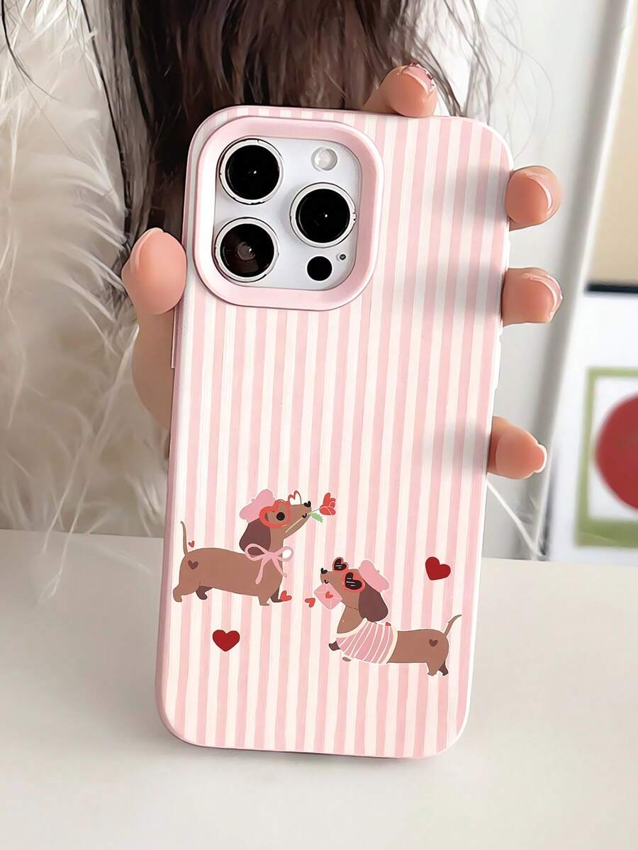 1 chiếc ốp lưng điện thoại mềm mại, họa tiết chó Dachshund dễ thương, tương thích với iPhone 16/16Pro/16Plus/15/15ProMax/15Pro/11/12/13/14ProMax/11Pro/11ProMax/12Pro/12ProMax/13Pro/13ProMax/14Pro/14ProMax, thiết kế cao cấp sáng tạo. - Nhiều màu - Xem 1