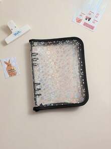 A5 Full Zip Budget Planner Wallet, PVC Clear Loose-Leaf Cover, 3" Photo/Card Holder Album - Multicolor - View 11