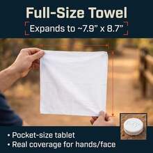 Towel Tablets -% Camping Toilet Paper Tablets, Great Hiking, Travel And Backpacking - Disposable Washcloths, Body Wipes, Paper Towel Coin Tissue -/250/500 Pack - 1 - 查看 6
