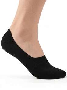 1/4 双装女士隐形无痕袜，加厚毛圈内衬，防滑，四季皆宜的实用短袜 - 彩色 - 查看 2