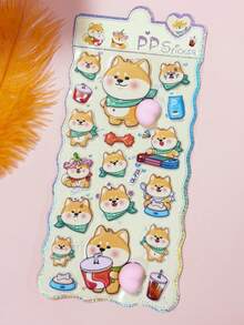 内含1张随机可爱小猫贴纸，3D立体泡泡贴纸，适合儿童和女孩。 - 彩色 - 查看 12