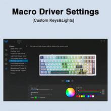 AULA F99 Wireless Mechanical Keyboard, Tri-Mode (BT5.0/USB-C/2.4GHz), Hot-Swappable Custom Keyboard, RGB Backlit, Pre-Lubricated Linear Switches, Customizable Media Knob, Gaming Keyboard For PC, PS, Xbox, Tablet, Etc. - View 7