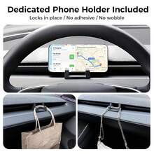 Console Organizer 5PCS Compatible With Tesla Model Y Juniper2026, Armrest Storage Tray, Hidden Storage Box, Cup Holder, Phone Holder – Interior Accessories For New Model Y/3 2025 - Black - View 7