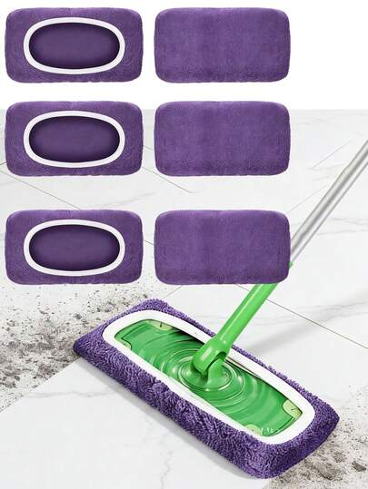Highly Absorbent Reusable Mop Pads, Polyester Fiber Cleaning Cloths Suitable For Dry And Wet Floor Care, Easily Replaceable Pads For Home Cleaning, Dry And Wet Wiping | Connecting Pads | Cleaning Cloths, Floor Cleaning Mop