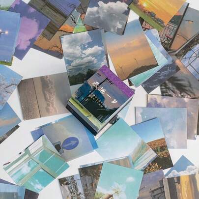 1 Stück 400 Blatt sortiertes Landschafts-Sulfatpapier-Material für Scrapbooking, Tagebuch-Dekoration