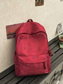 新款时尚简约休闲背包，大容量，适合高中生和大学生使用 - 彩色 - 查看 4