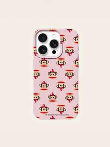 Paul Frank Licensed Lychee Texture Phone Case, Full Body Shock-Proof Protection With Camera Cover, Cartoon Monkey Pattern, New Design Compatible With Iphone 13/14/15/16/17 Pro Max - Multicolor - View 7