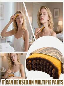 All-In-One Lymphatic Drainage Massage Brush, Suitable For Face And Body, Ergonomic Design Contouring To Face And Jawline, Helps Reduce Swelling And Fatigue - Multicolor - View 4