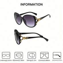 6pcs Women's Large Plastic Gradient Fashion Glasses Set, Suitable For Street, Summer, Vacation, And Daily Use - Bohemian Beach Accessories Women's Glasses, Suitable For Beach Vacation, Outing, And Travel - 彩色 - 查看 8