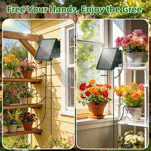 Solar Automatic Irrigation System TRJZWA 2025 Drip Irrigation System Kit With DIY Water Timer For Balcony,Greenhouse,Garden Watering System Supports 15 Potted Plants For Outdoor/Indoor Gardening,Plant Pot,Garden Stuff,Home Decor - tưới tiêu - Xem 8
