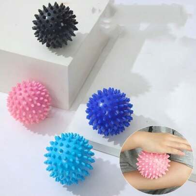 1pc TPR Massage Ball With Raised Dots, Solid Foot Muscle Relaxation Yoga Ball, Shoulder & Neck Massager