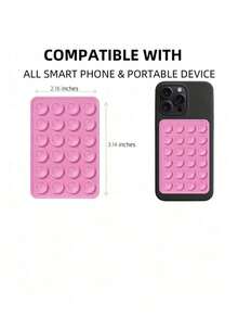 1个/5个装手机硅胶吸盘，带24个方形吸盘，双面硅胶吸盘手机支架，适用于手机壳、自拍、视频等多种场景。 - 彩色 - 查看 2