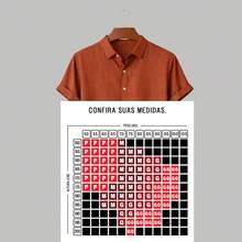 Men's Dress Shirt With Italian Collar, Short Sleeves, Slim Fit, Casual, Versatile, Elegant, Basic - 紅陶 - 查看 3