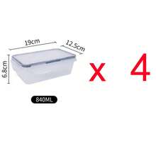 1pc Rectangular Refrigerator Food Container, Microwave Plastic Lunch Box, Sealed Meal Box, Suitable For Food Storage, Outdoor Camping - Multicolor - View 16