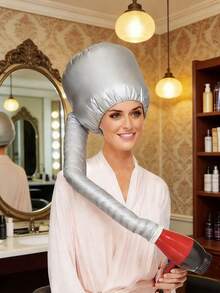 1pc/2pcs Women Large Hair Dryer Cap - With Adjustable Strap And Soft Comfortable Fit, Quick Drying And Deep Conditioning, Suitable For All Head Sizes And Hair Types (Curly/Wavy/Loose), Women Large Hair Dryer Cap - With Cap Accessory, Women Soft Bonnet Hair Dryer - Multicolor - View 11