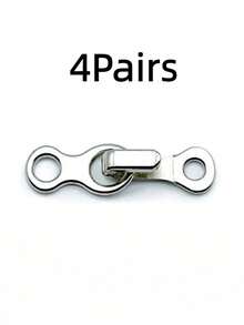 2/4/6/8 Pairs Alloy Invisible Hook And Eye Fasteners, Collar Hooks, Pant Hooks, Leather And Fur Coat Hooks, Anti-Exposure Clasps - Multicolor - View 29