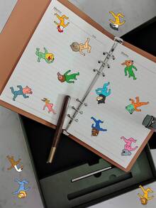 50 Pcs Funny Monster Animal Stickers Set, Elephant Panda Crocodile With Human Muscles, Waterproof For Laptop, Phone Case, Scrapbooking, Journals, Water Bottle & Hipster Style, Stationery Supplies - Animal Monster - View 3