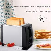 2-Slice Toaster With 6 Temperature Settings And Extra-Wide 1.18-Inch Slots For Bagels, Waffles, Specialty Breads, Puff Pastries, Snacks With Slide-Out Crumb Tray, Cancel Button - 查看 5