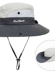 Sun Hat For Women Summer UV Protection Beach Hat Wide Brim Mesh Bucket Fishing Hat With Ponytail Hole Foldable Packable Hat - Multicolor - View 5