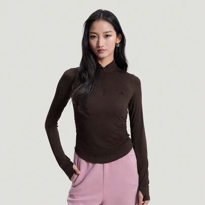 Adidas Áo thun dài tay nữ SFL LS TEE không cổ dệt kim TKH2643