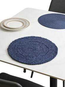 1/2/4pcs Rustic Style Placemats, Minimalist Fashion Tablemats, Coffee Machine Pads, Non-Slip Heat-Resistant Coasters, Suitable For Wedding Party, Holiday Celebration, Picnic Camping, Birthday Banquet Table Decor - Multicolor - View 6