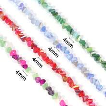 1 Strand 4mm Colorful Asymmetrical Glass Beads, DIY Handmade Jewelry Making, Suitable For Necklaces, Bracelets, Earrings, Keychains, Accessories, Holiday, Valentine's Day Gifts - Color - View 7