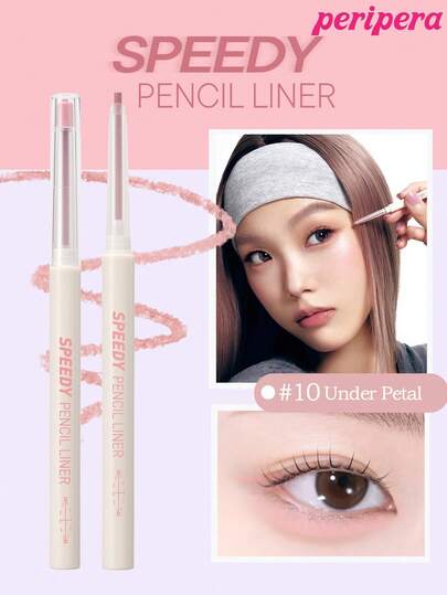 Peripera K-Beauty 速效眼线笔，胶状/凝胶状眼线笔，2mm 细笔尖，眼线笔，显色度高，色彩浓郁，质地顺滑，持久不脱妆，哑光妆效，防水防汗，日常妆容，韩式妆容