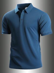 5件装男士柔软透气抗皱防起球高尔夫/运动/休闲短袖Polo衫，夏季必备 - 彩色 - 查看 4