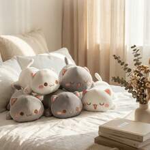 1个可爱睡觉小猫毛绒玩具，儿童卧室小猫毛绒玩具 - 彩色 - 查看 6