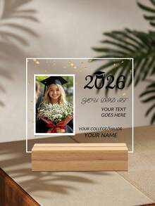 Stand Foto & Teks Akrilik Kustom, Bingkai Foto Akrilik Personalisasi, Gantungan Kunci Wisuda Kustom, Hadiah Wisuda, Hadiah Ulang Tahun, Hadiah Ulang Tahun Pernikahan, Hadiah Pasangan, Dekorasi Rumah, Suvenir, Dapat Digunakan Kembali, Lucu, Berkualitas Tinggi - MultiWarna - View 2