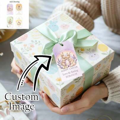 Customized Easter Hang Tags, Personalized Hang Tags, Gift Hang Tags, Customized Cards, Gift Thank You Cards, Customized Greeting Cards, Personalized Tags, Suitable For Gift Packaging, Holidays, Events, Weddings, Parties, Birthdays And Other Decorations