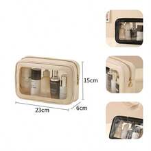 Minimalist Transparent Travel Cosmetic Bag, Large Capacity Visible Makeup Organizer, Multi-Functional Toiletry Pouch - Multicolor - View 11