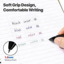4-In-1 Multicolor Pen 1.0mm - 4-Color Retractable Ballpoint Pens Nurse Pens For Office School Supplies Students Gift 5 Pack Black - C15ps黑色4合1多色 - 查看 6
