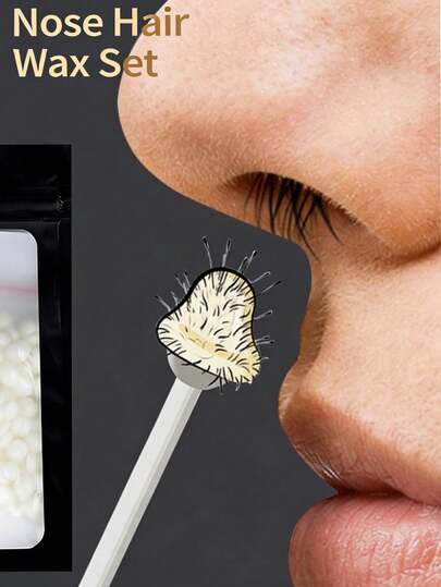 Cera para eliminar el vello nasal, apta para hombres y mujeres, set de barra de cera para eliminar el vello de las cejas y la nariz