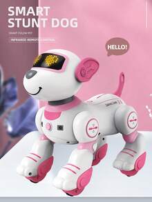 无线遥控多功能互动宠物狗玩具，儿童益智玩具，带触摸感应、编程、翻滚、跳舞功能，亲子互动益智游戏，礼品（配件随机，不含电池） - 彩色 - 查看 15
