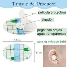 80片透明防水婴儿耳贴，儿童淋浴游泳防水耳套 - 彩色 - 查看 2