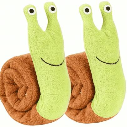 Slow Feeder Dog Doll, Squeaky Snail Shaped Interactive Food Puzzle Doll For Feeding Instinct Training, Soft Puppy Slow Feeder, Chew Doll With Sound For Indoor Play And Healthy Eating Habits, Textured Surface Pet Doll