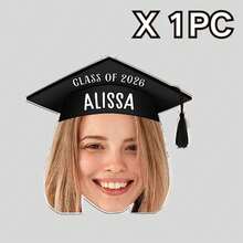 Bộ 1/3/5 móc khóa mũ tốt nghiệp in hình khuôn mặt theo yêu cầu, móc khóa mũ tốt nghiệp in ảnh cá nhân, tên tùy chỉnh, thiết kế mũ tốt nghiệp, quà tặng tiệc tốt nghiệp, quà lưu niệm tốt nghiệp năm 2026, quà tốt nghiệp trung học và đại học, móc khóa tốt nghiệp cá nhân độc đáo, phù hợp, độc đáo, có thể tùy chỉnh, quà kỷ niệm lý tưởng. - Nhiều màu - Xem 14