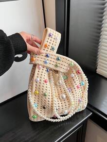 2026 New Large Capacity Shoulder Bag, Artistic Chic Woven Unique Beach Bag - Multicolor - View 11