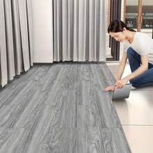 45x15cm Self-Adhesive Wood Grain Floor Sticker - Realistic Wood Texture, Comfortable Underfoot, Self-Adhesive Design No Professional Installation Required, Wear-Resistant Anti-Slip, Easy To Renew Floors Quickly, High Cost Performance Floor Decor! Suitable For Kitchen / Balcony / Study / Rental / Store / Bedroom / Living Room - 45*15cm - View 9