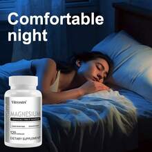 500mg Magnesium Supplement - Supports Sleep, Bone, And Mood Health - Contains 7 Absorbable Forms Of Magnesium - 120 Capsules - 1 chai - Xem 3