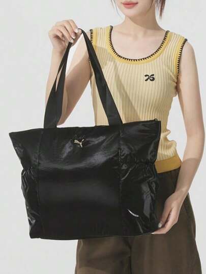  PUMA Simple Casual Versatile Tote Bag Shopping Bag Shoulder Bag For Women