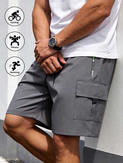 New Men'S Cargo Shorts For Summer, And Loose-Fitting, Mid-Length Sports Shorts, Casual Pants For Men In The Summer