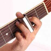 Bass Guitar Slide,Stainless Steel Guitar Bass Slides Cylinder Tube Guitar Tone Bar Accessories - Silver - View 1