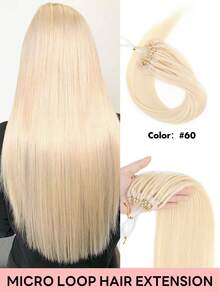 12-22 Inch Invisible Micro Ring Hair Extensions, Smooth Seamless Remy Human Hair Bun, Increase Hair Volume For Daily, Party, Wedding - Multicolor - View 52
