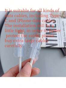 5 piezas de fundas de cable de resina ABS: Protege tus cables contra roturas y desconexiones, estilo instantáneo - multicolor - Ver 4