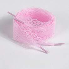 1 Pair/2pcs 120cm V-Shaped Printed Bohemian Y2K Lolita Style Polyester Lace Splice Shoelaces, Suitable For Wedding, Party And Daily Wear - Multicolor - View 9